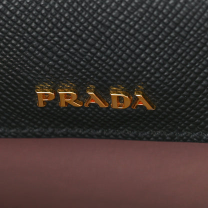 Prada Saffiano Cuir Small Double Bag Black Mughetto 6 of 8