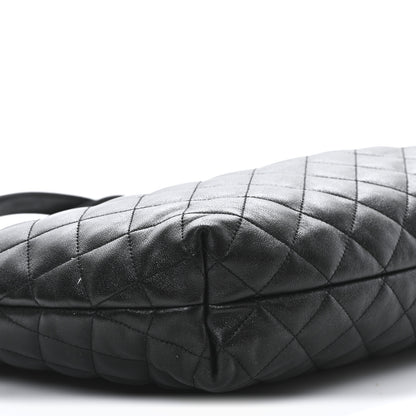 Saint Laurent Lambskin Quilted Maxi Icare Shopping Tote Black 10 of 11