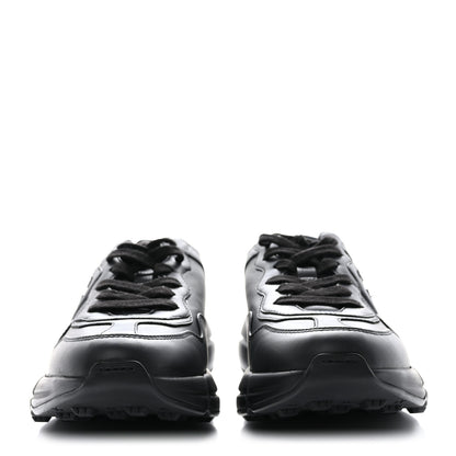 Gucci Dali Soft Calfskin Cut Out Interlocking G Womens Rhyton Sneakers 37.5 Black Ivoire 2 of 9