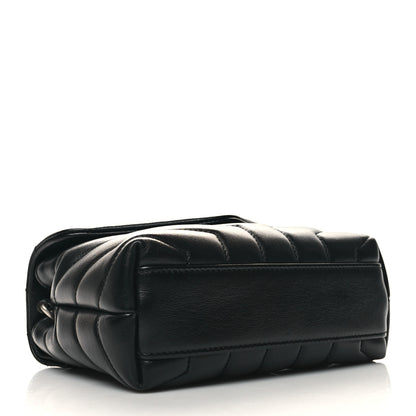 Saint Laurent Calfskin Y Quilted Monogram Toy Loulou Crossbody Bag Black 4 of 12
