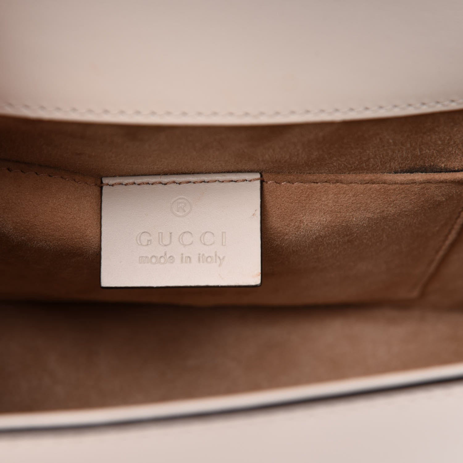 Gucci Calfskin Mini Sylvie Top Handle Bag White 6 of 11