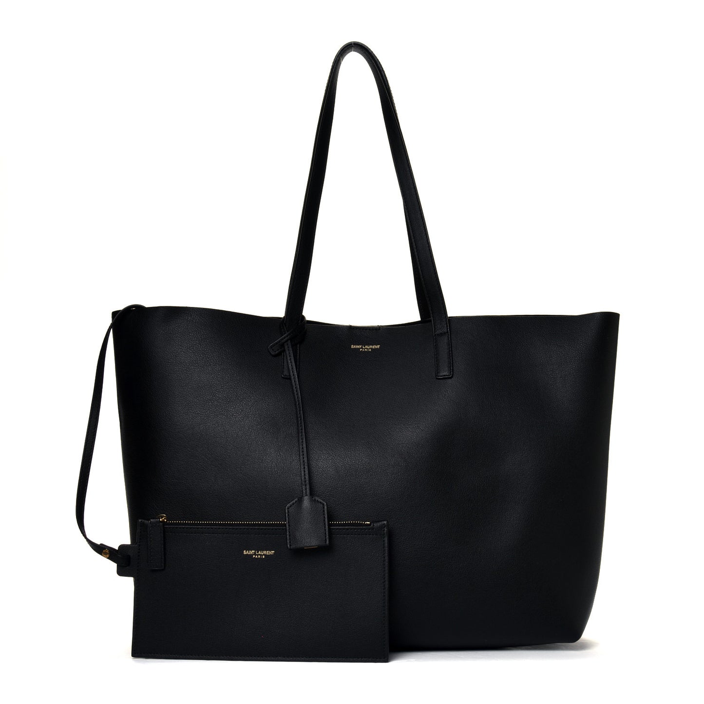 Calfskin Large Shopping Tote Black
