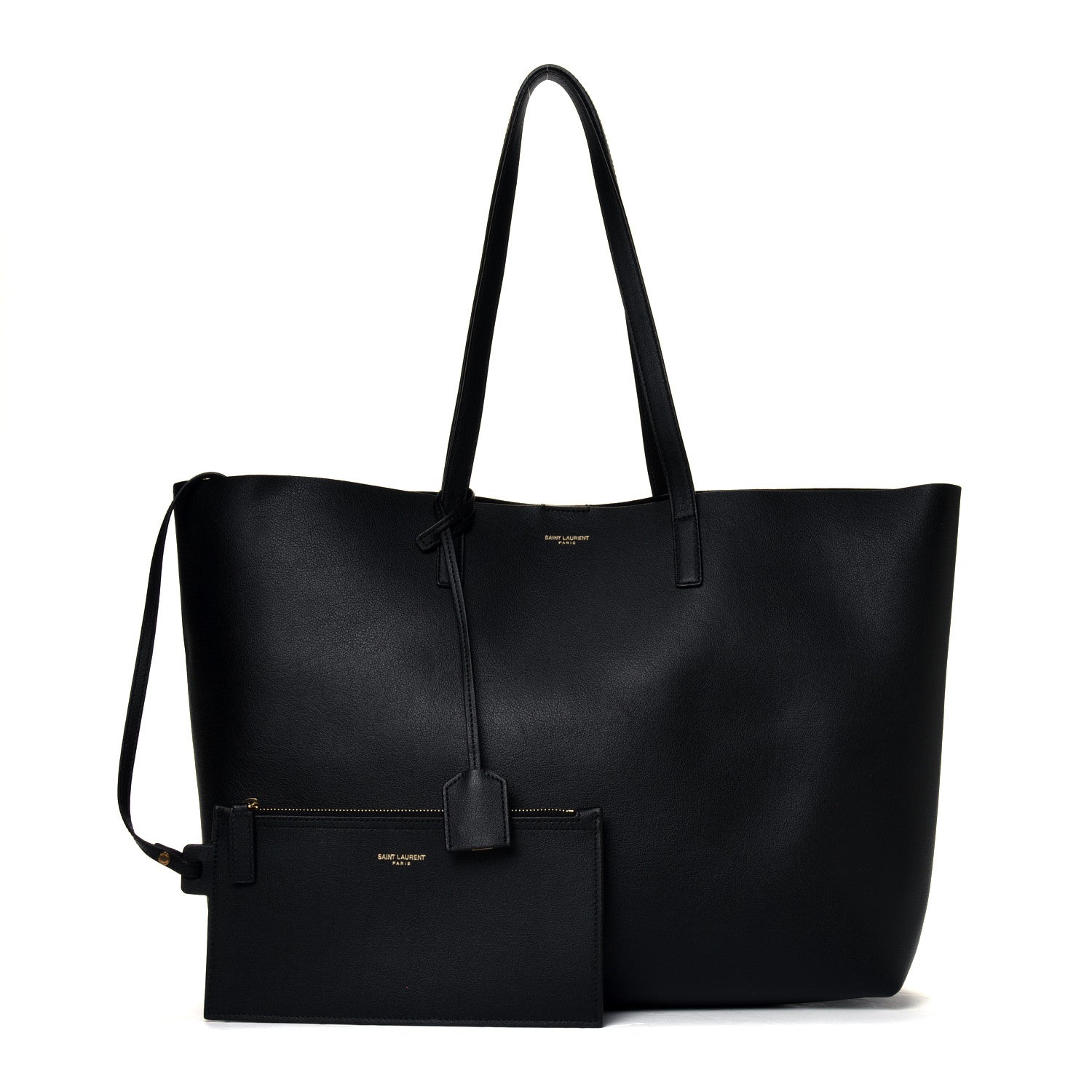 Saint Laurent Calfskin Large Shopping Tote Black 1 of 6