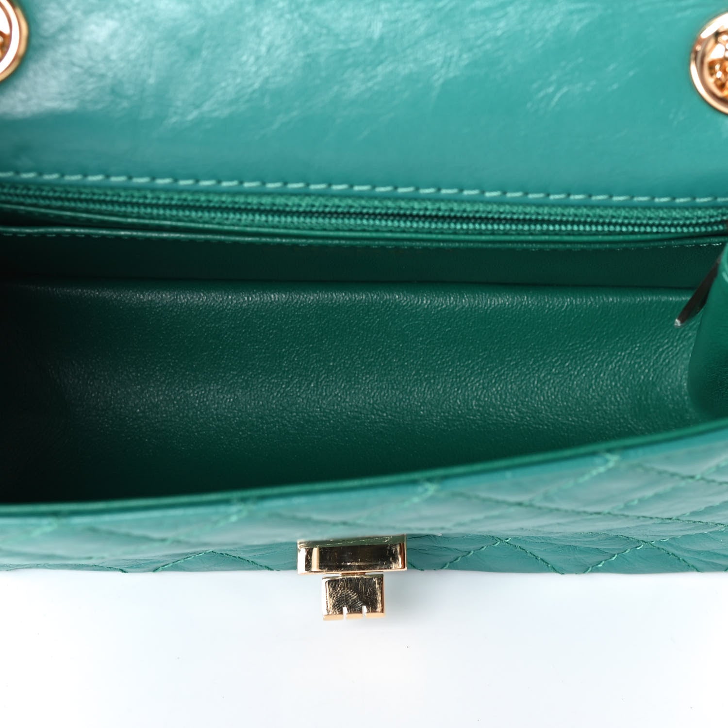 Chanel Aged Calfskin Quilted 2.55 Reissue Mini Flap Green 4 of 4