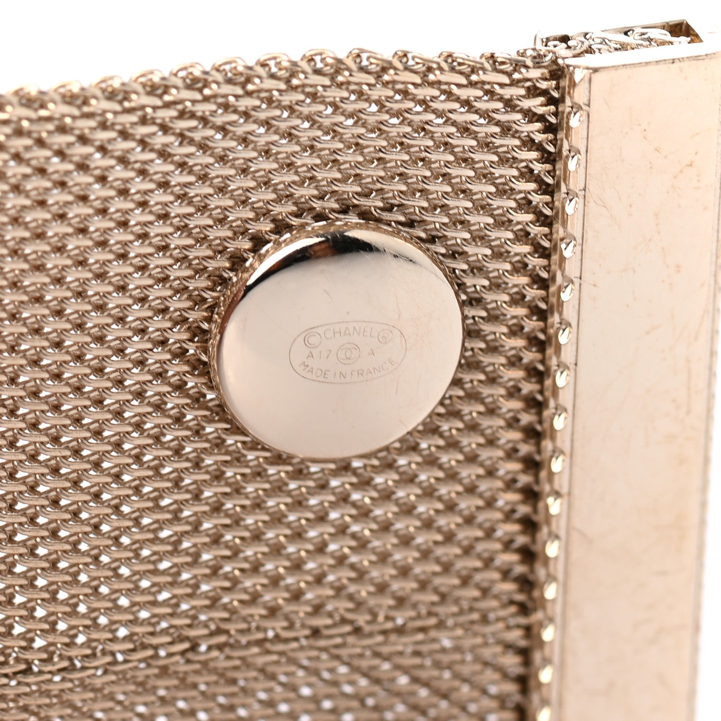 Metal Mesh CC Bracelet Light Gold