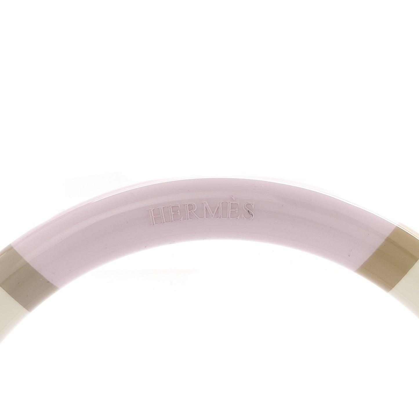 Lacquered Wood H Equipe PM Bangle Bracelet T3 Faubourg Pastel