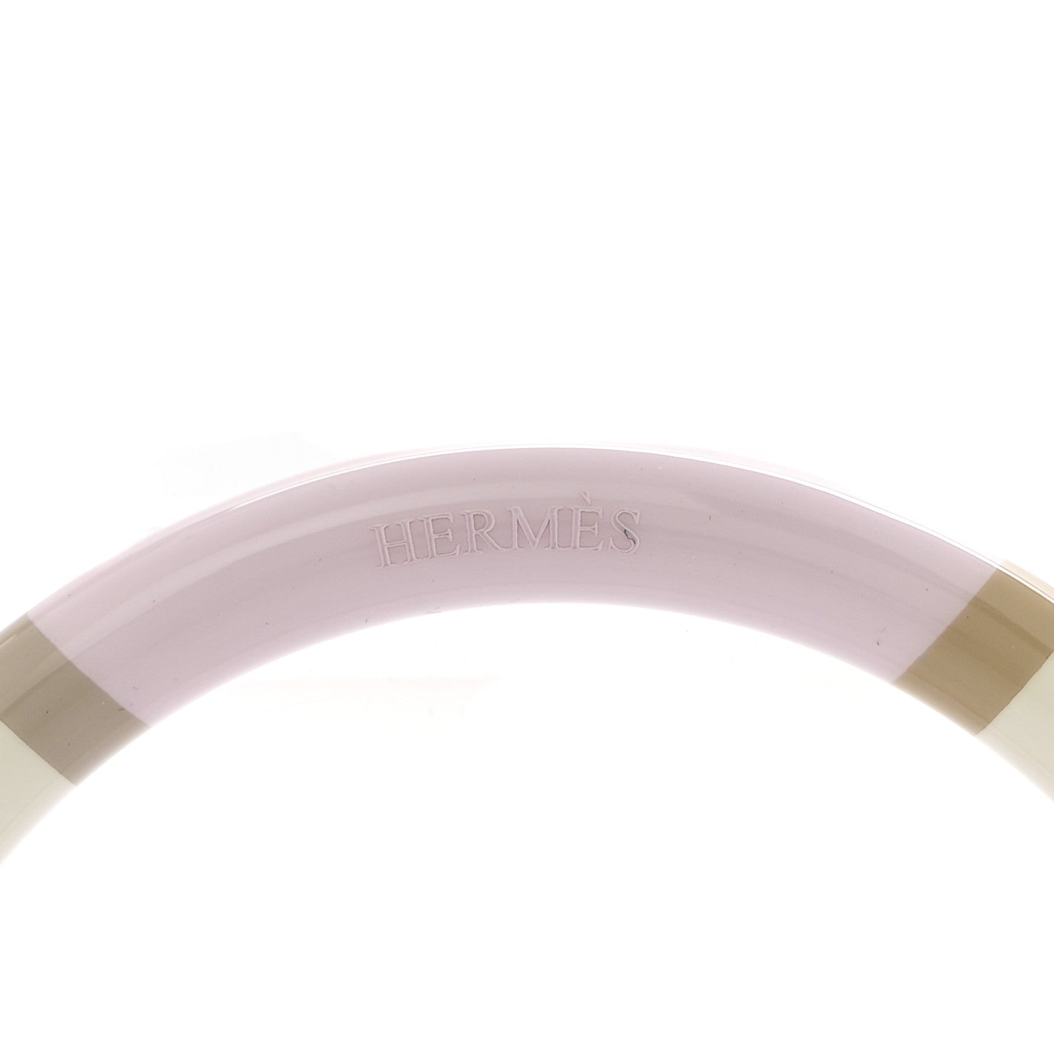 Hermes Lacquered Wood H Equipe PM Bangle Bracelet T3 Faubourg Pastel 4 of 6