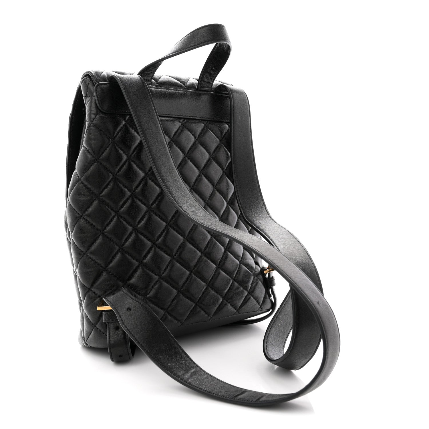 Versace Calfskin Quilted Medusa Backpack Black 3 of 9
