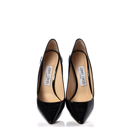 Jimmy Choo Patent Pointy Toe Romy 100 Pumps 36 Black 10 of 19