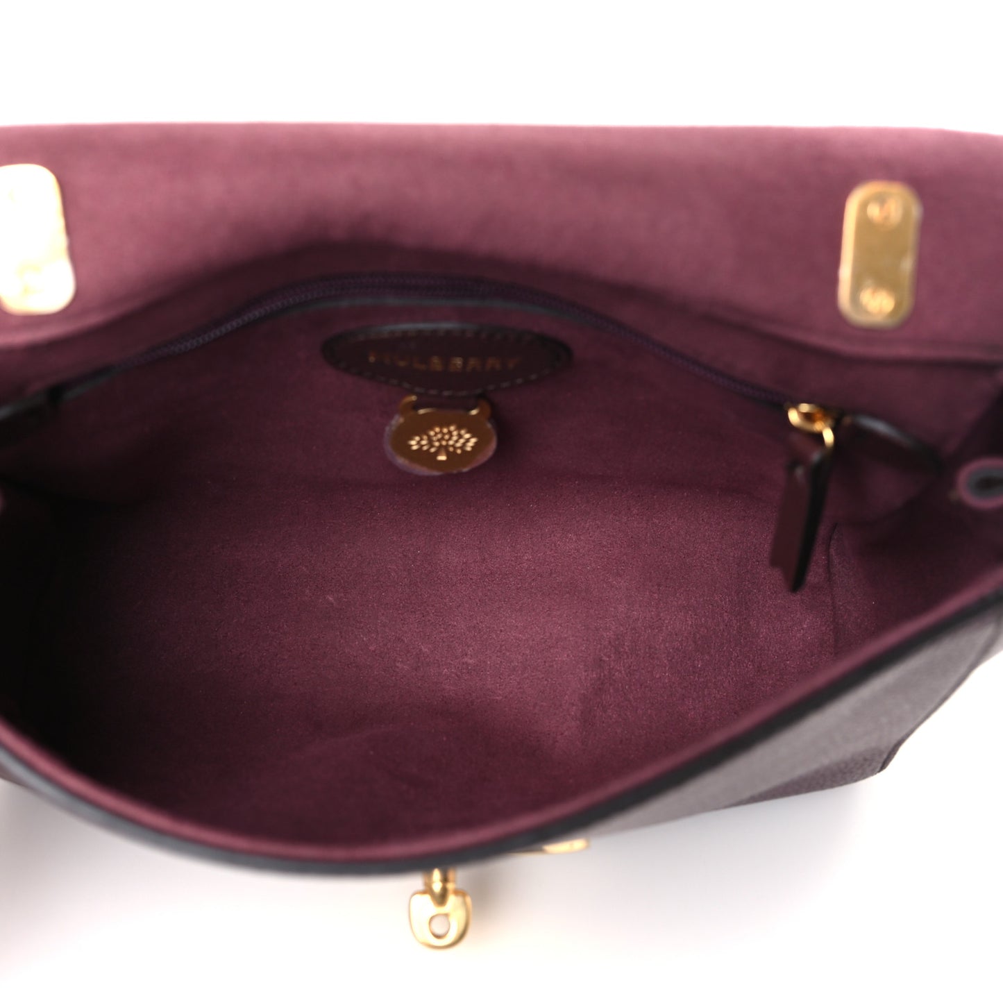 Small Classic Grain Calfskin Small Lily Flap Oxblood