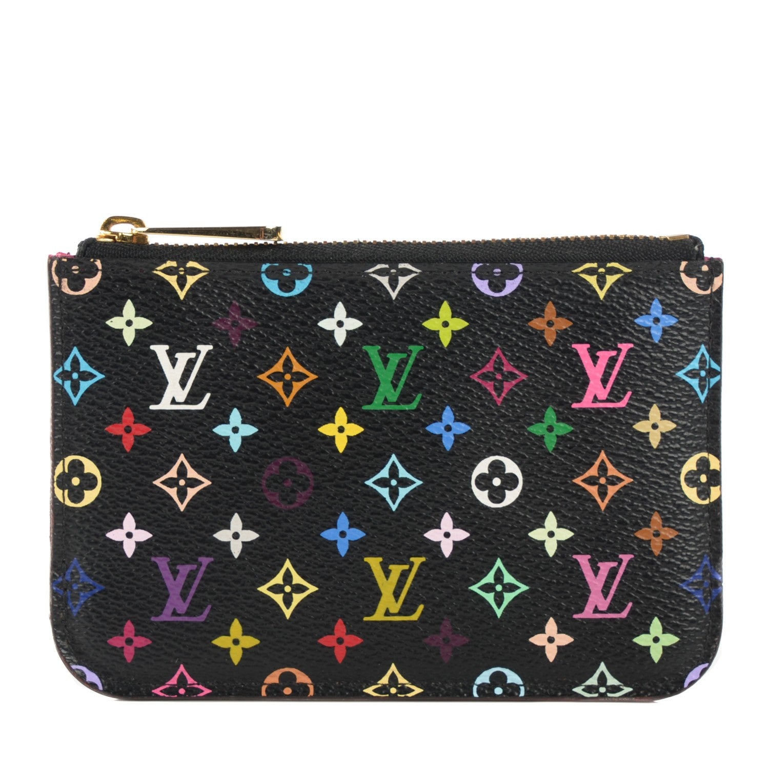 Louis Vuitton Monogram Multicolor Key Pouch Black Grenade 1 of 7