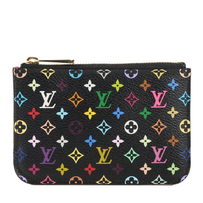Louis Vuitton Monogram Multicolor Key Pouch Black Grenade 1 of 7