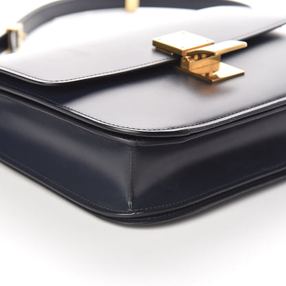 Celine Box Calfskin Medium Classic Box Flap Bag Navy 8 of 9