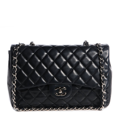 Chanel Lambskin Quilted Jumbo Single Flap Black 1 of 8