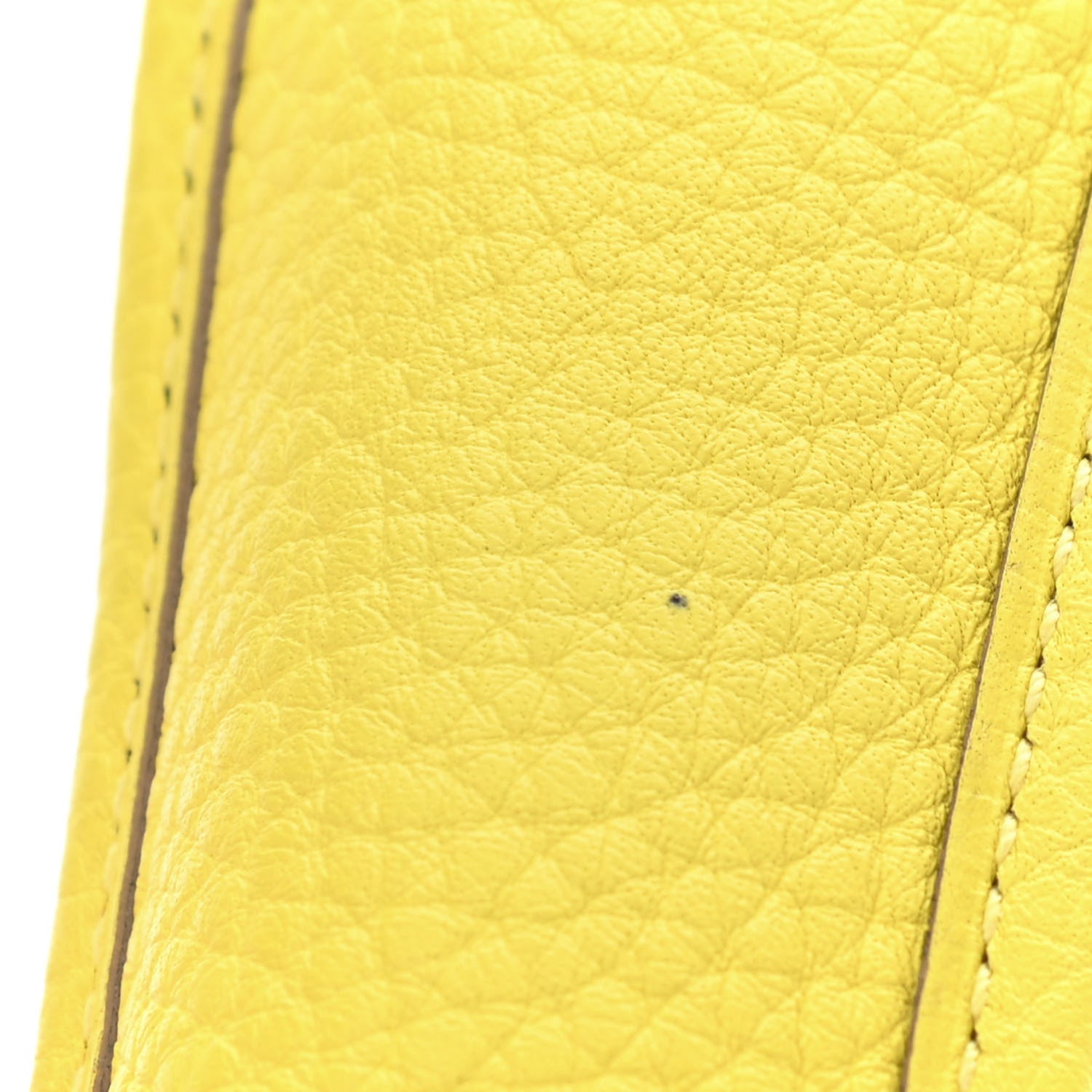 Hermes Taurillon Clemence Evelyne TPM Lime 11 of 12