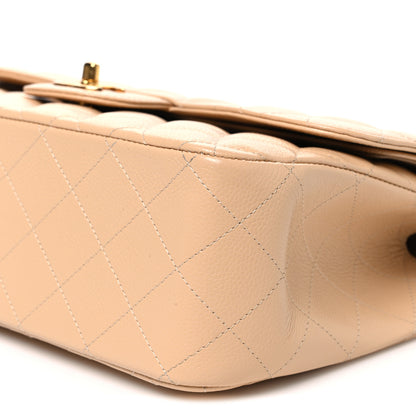 Chanel Caviar Quilted Jumbo Double Flap Beige 10 of 10