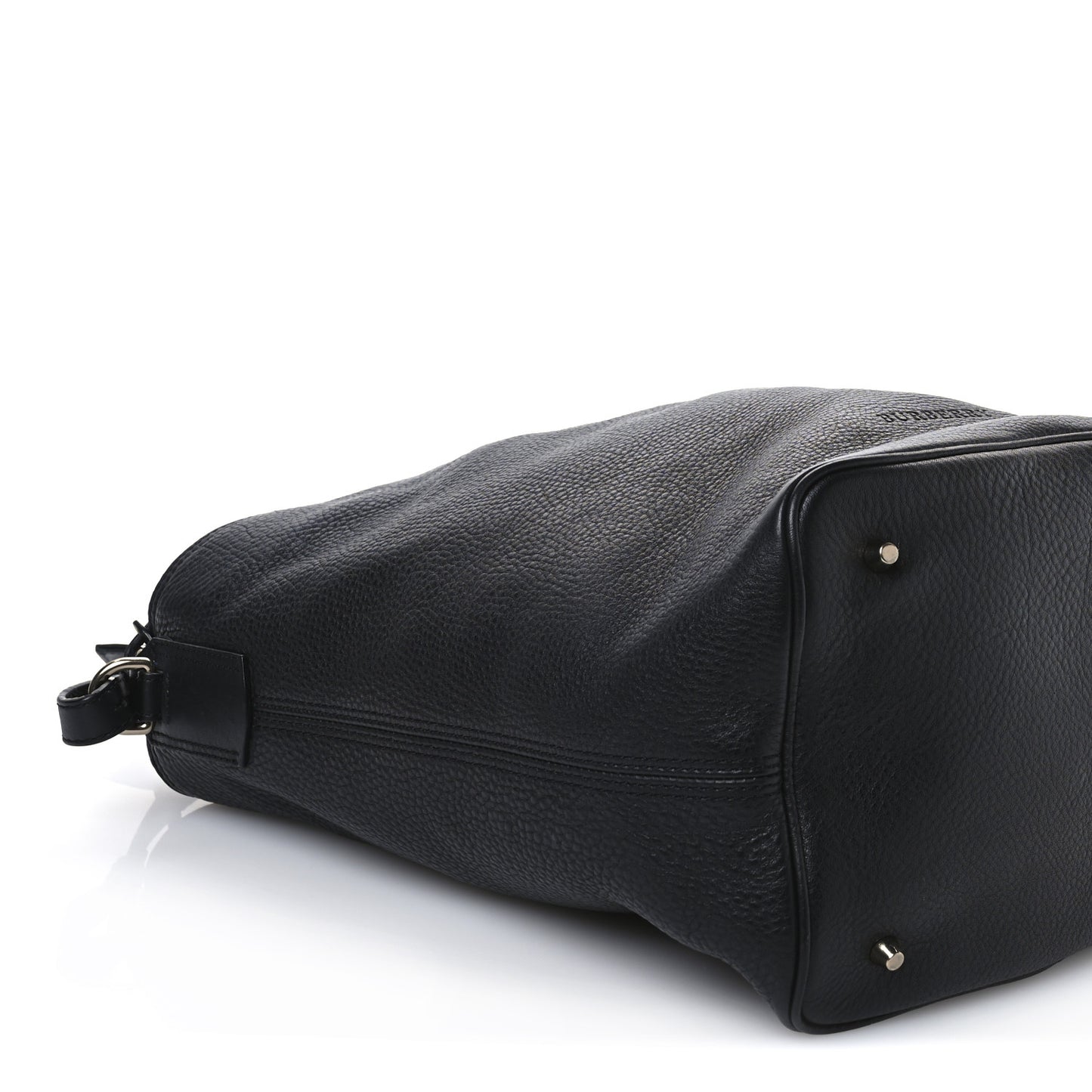 Grainy Calfskin Canvas Mega Check Medium Ashby Hobo Black