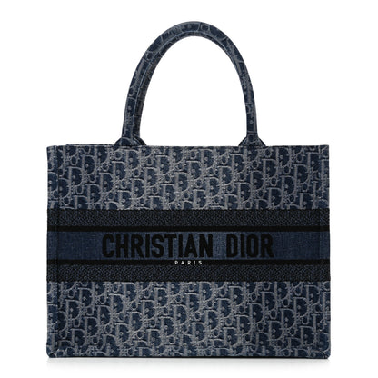 Christian Dior Oblique Denim Medium Book Tote Blue 1 of 11