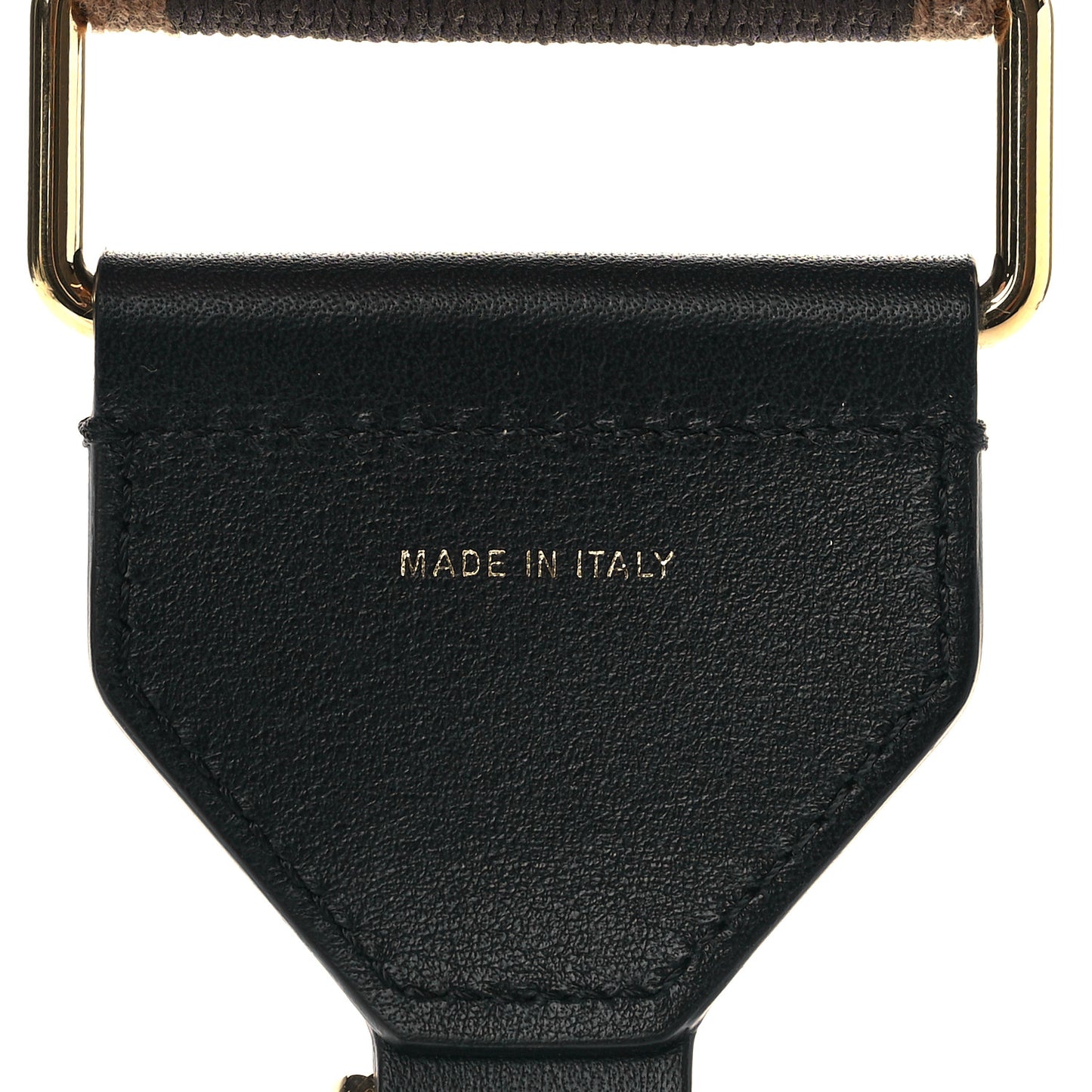 Ribbon Vitello Seta FF 1974 Adjustable Strap You Fango Marrone Black