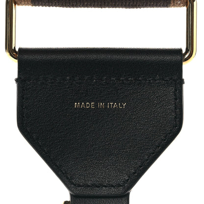 Fendi Ribbon Vitello Seta FF 1974 Adjustable Strap You Fango Marrone Black 4 of 5