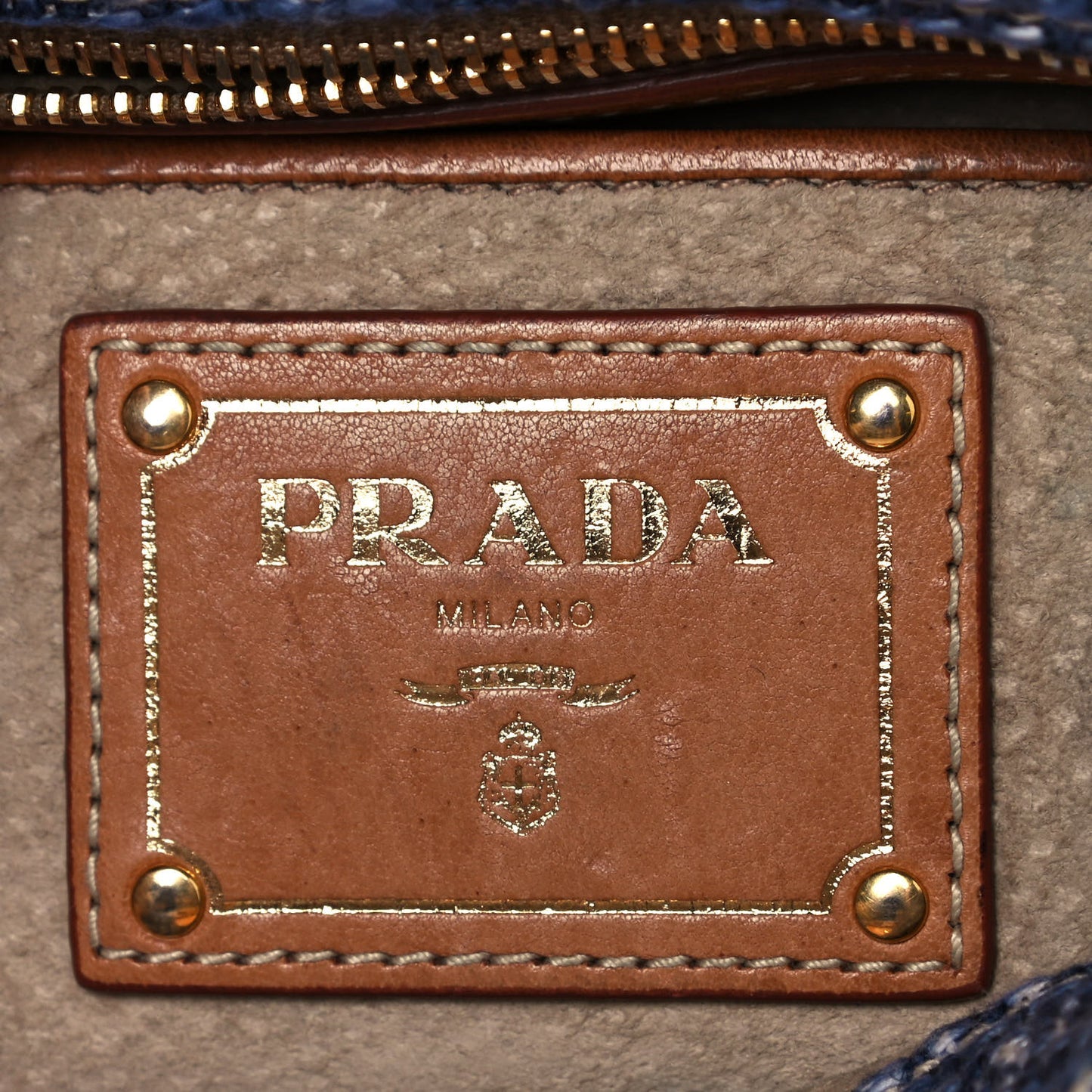 Tweed Medium Shoulder Bag Blue
