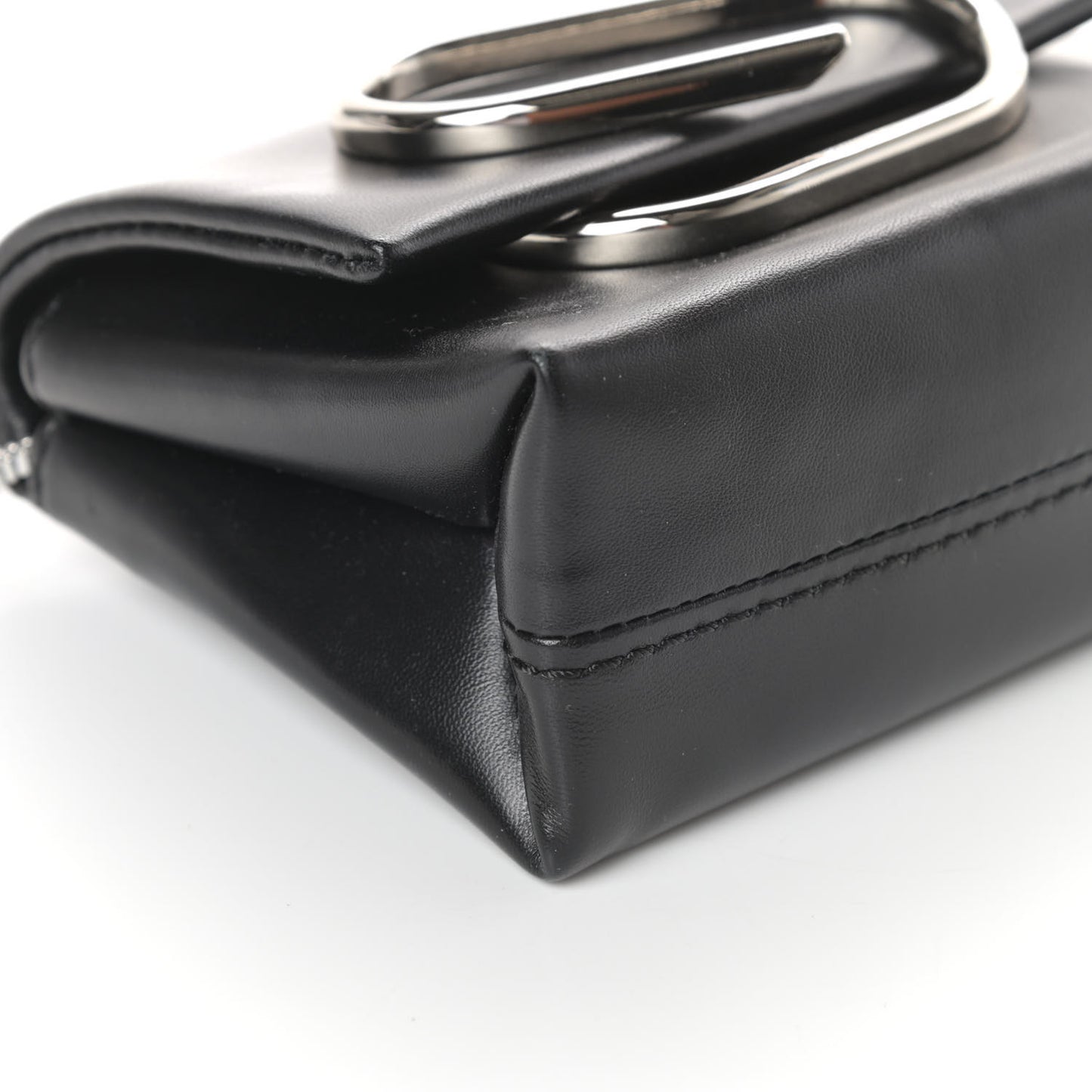 Calfskin Alix Soft Flap Clutch Black