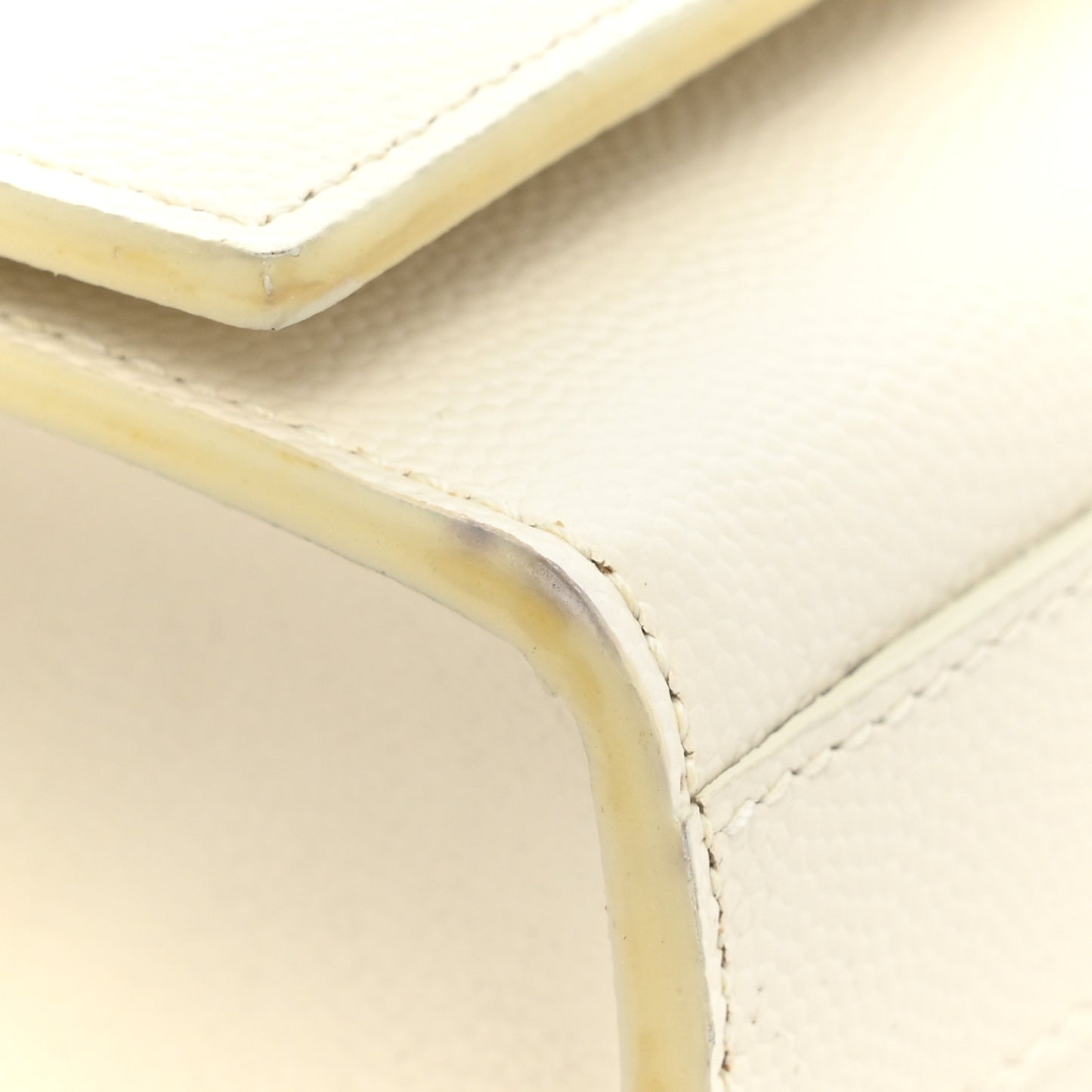 Grain De Poudre Classic Monogram Cassandre Clutch Dove White