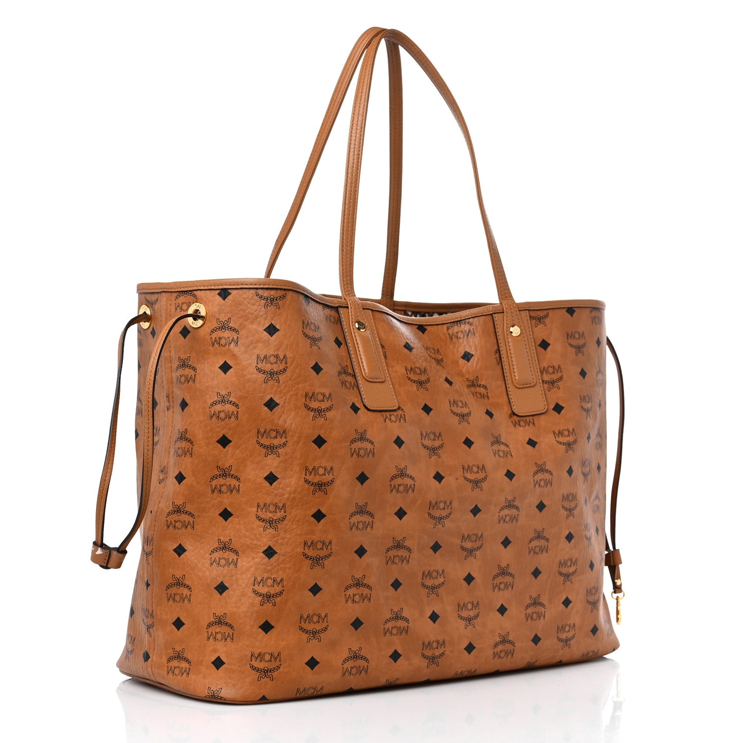Visetos Large Liz Reversible Shopper Tote Cognac