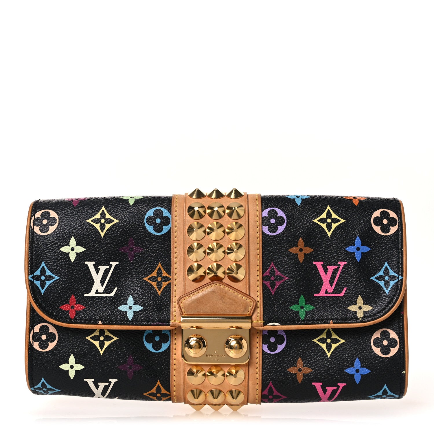 Louis Vuitton Monogram Multicolor Courtney Clutch Black 1 of 12