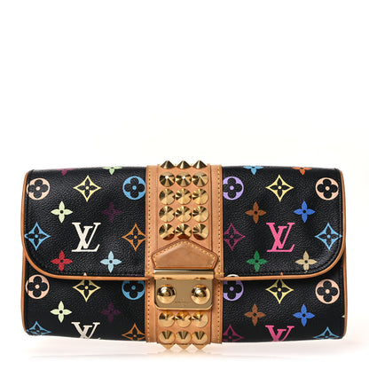 Louis Vuitton Monogram Multicolor Courtney Clutch Black 1 of 12