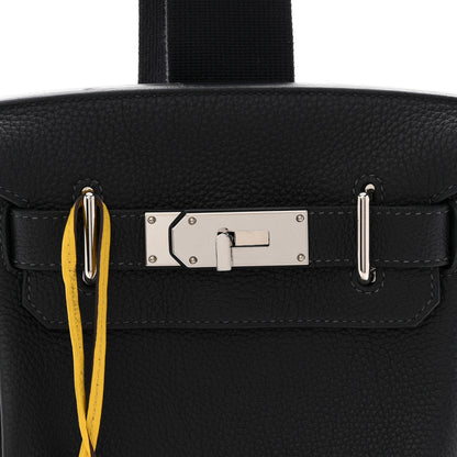 Hermes Togo Hac A Dos PM Backpack Caban Jaune De Naples Feu 9 of 14