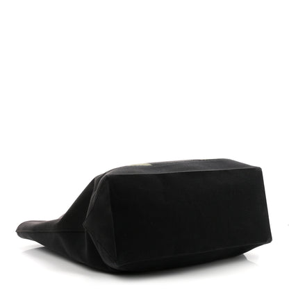 Saint Laurent Canvas Beach Shopping East West Tote Black 4 of 10