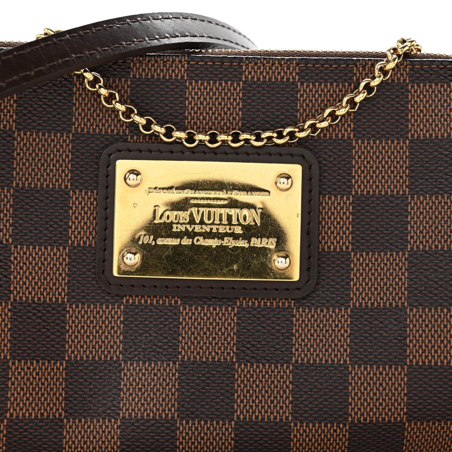 Louis Vuitton Damier Ebene Eva Clutch 12 of 16