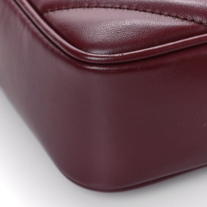 Saint Laurent Calfskin Matelasse Monogram Lou Camera Bag Dark Legion Red 7 of 8