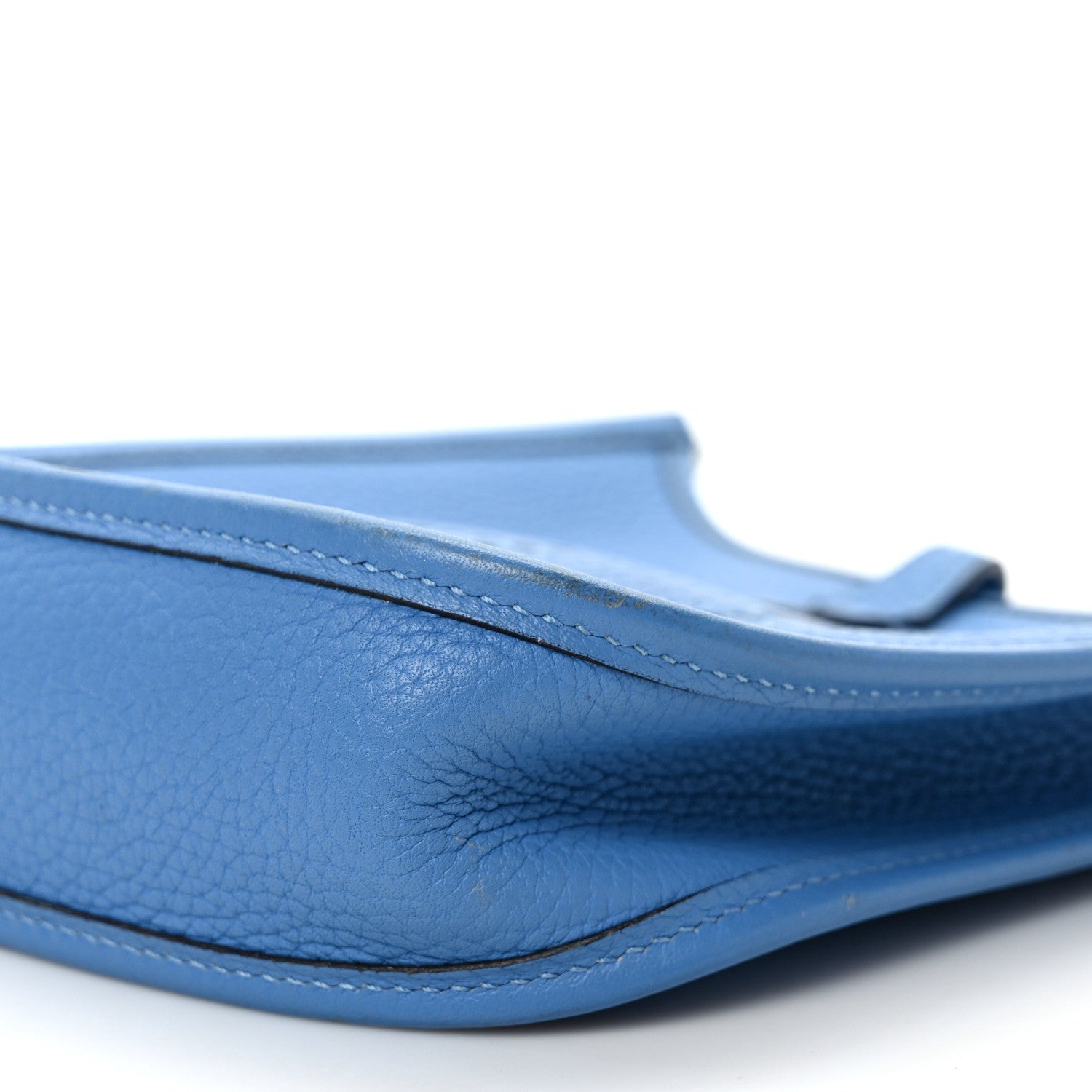 Hermes Taurillon Clemence Amazone Evelyne TPM Bleu Paradis Bleu Saphir 8 of 8