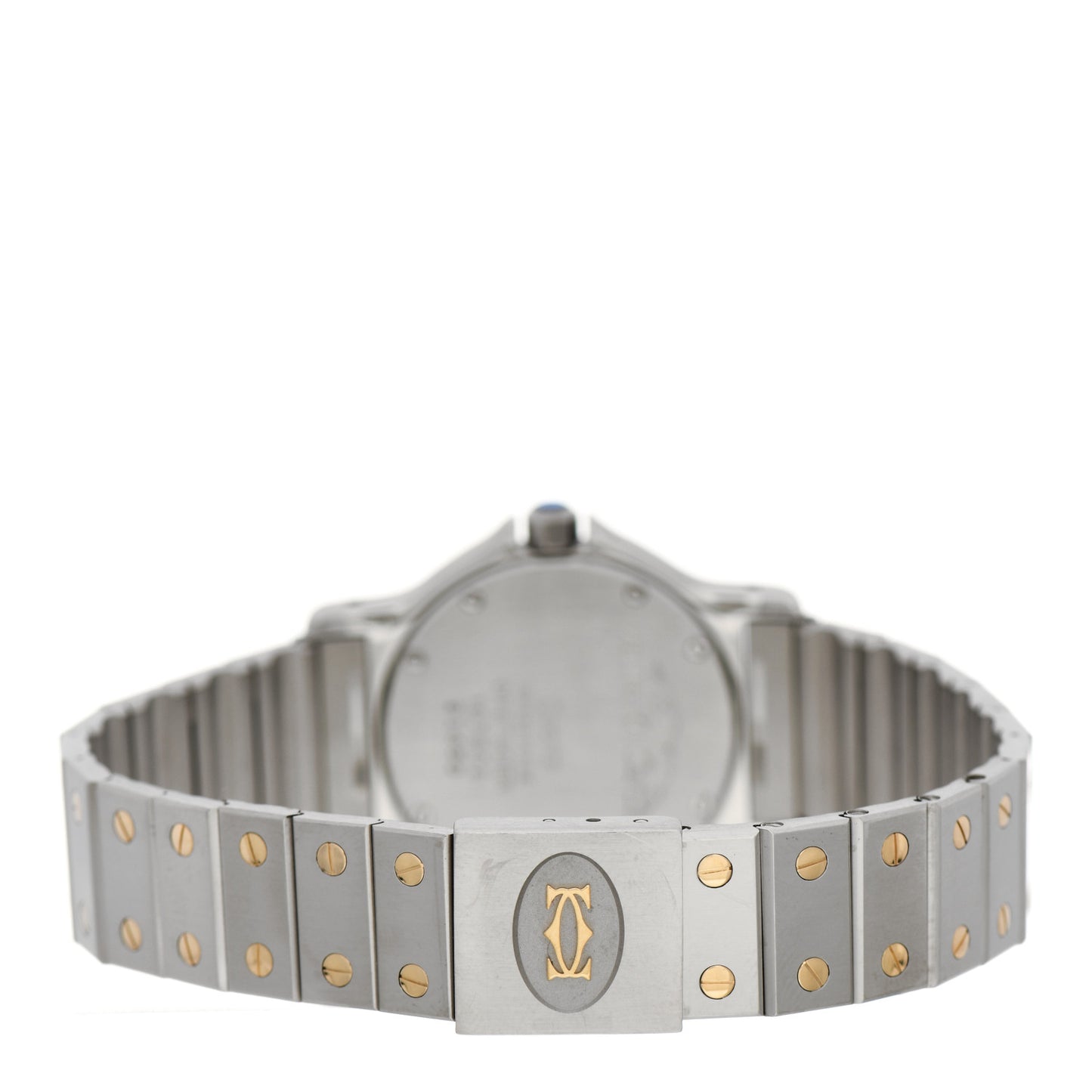 Stainless Steel 18K Yellow Gold 29mm Santos Octagon Quartz Watch