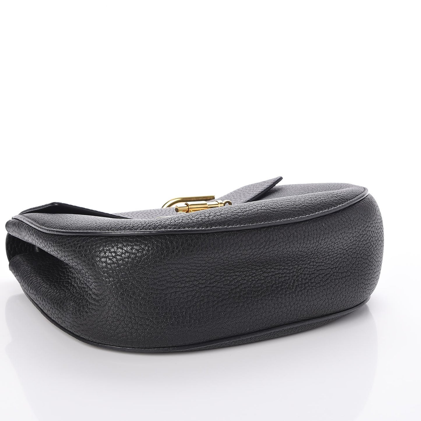 Grained Lambskin Drew Shoulder Bag Black