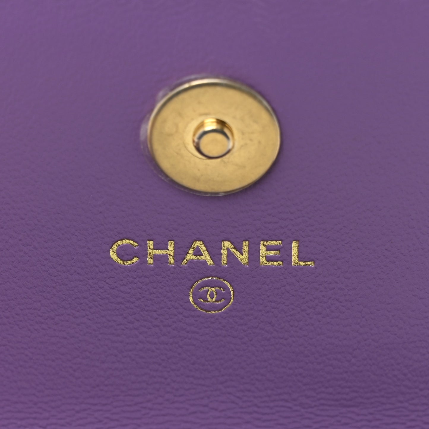 Lambskin Enamel Quilted Pending CC Flap Belt Bag Purple