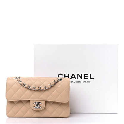 Chanel Caviar Quilted Small Double Flap Beige 10 of 10
