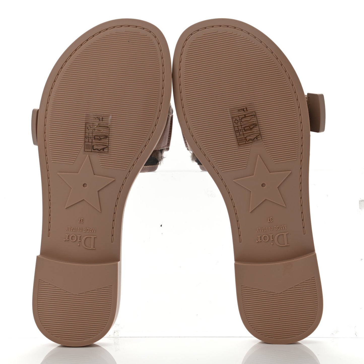 Canvas Nylon Camouflage Dior(e)volution Mule Slide Sandals 37 Nude