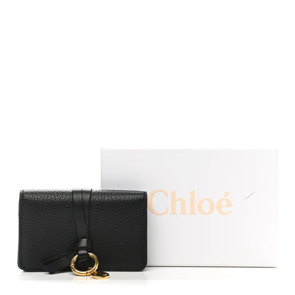 Chloe Calfskin Alphabet Card Holder Black 8 of 8