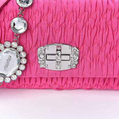Miu Miu Faille Matelasse Crystal Flap Clutch Pink 8 of 10