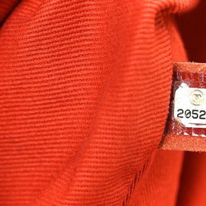 Chanel Grained Calfskin Large Natural Beauty Flap Orange 7 of 11