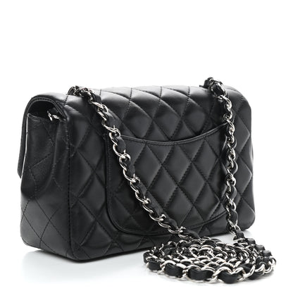 Chanel Lambskin Quilted Mini Rectangular Flap Black 3 of 9