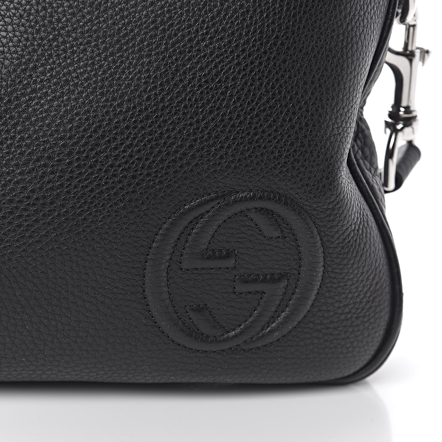 Gucci Pebbled Calfskin Large Soho Briefcase Black 10 of 10