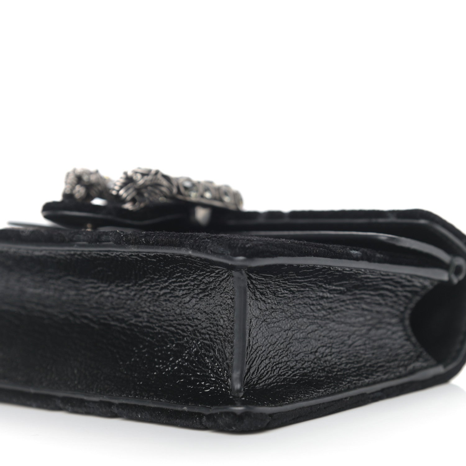 Gucci Velvet GG Monogram Super Mini Dionysus Shoulder Bag Black 7 of 7
