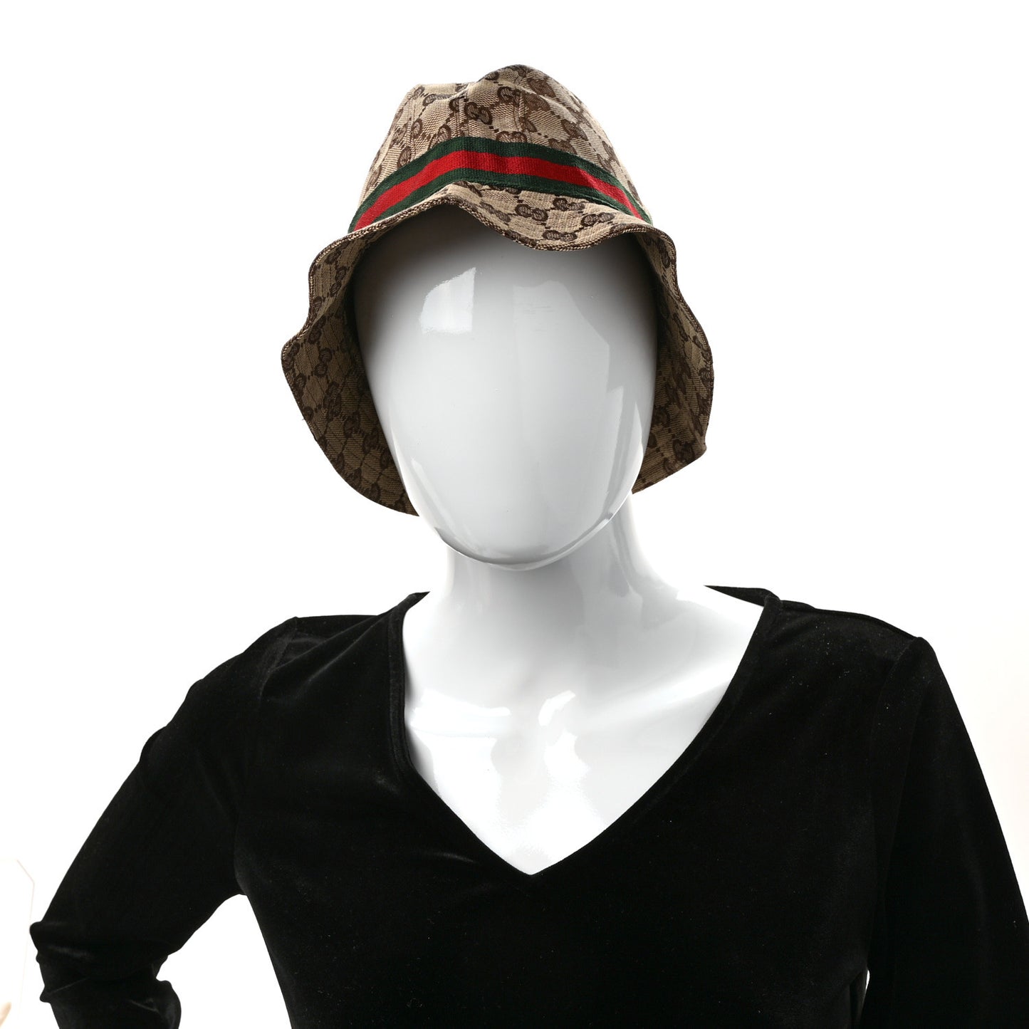 Monogram Web Bucket Hat M Brown