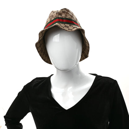 Gucci Monogram Web Bucket Hat M Brown 2 of 7