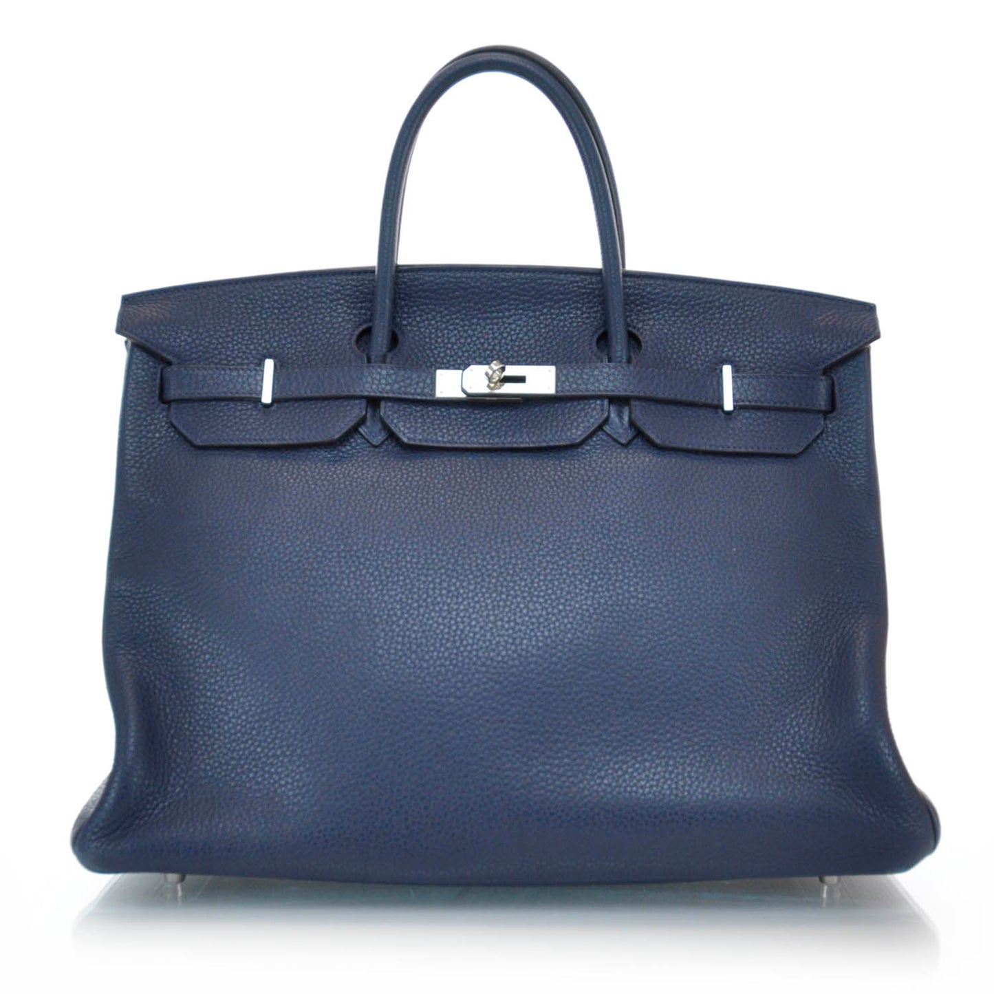 Taurillon Clemence Birkin 40 Bleu Abysse