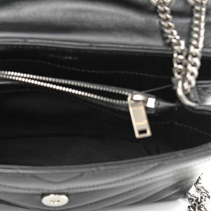Saint Laurent Calfskin Y Quilted Monogram Small Loulou Chain Satchel Black 4 of 8